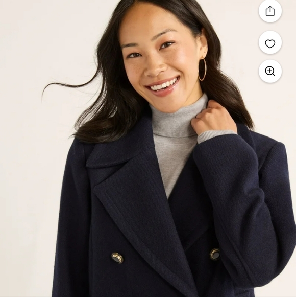 Women’s Double Breasted Peacoat from Free Assembly Navy Size 16/18 XL - Picture 6 of 11